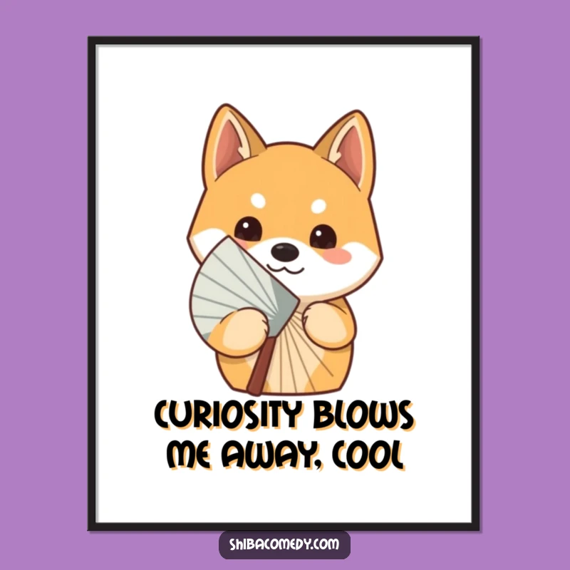 Free Printable Curious Shiba Inu Wall Art: Fan Peek Downloadable Decor