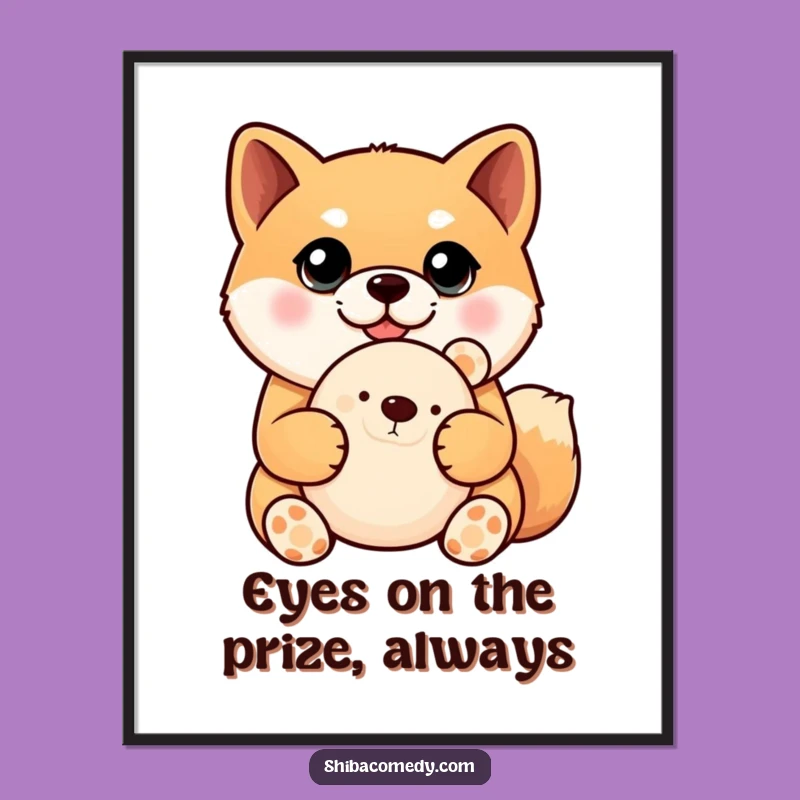 Free Printable Shiba Inu Wall Art: Big Eyes Dog, Plush Toy, Funny Downloadable Home Decor
