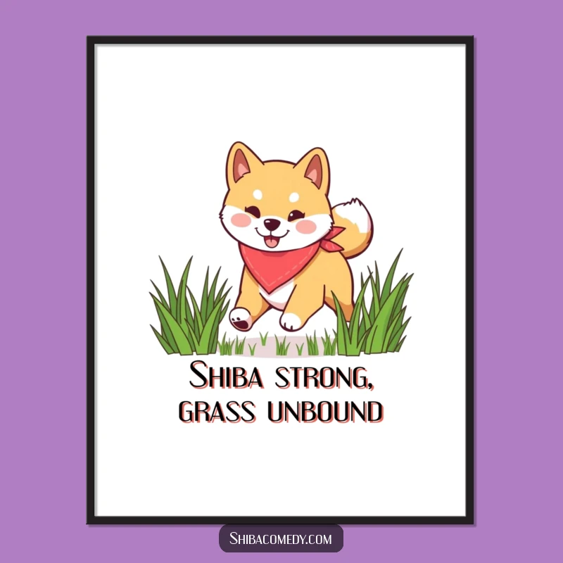 Funny Free Printable Wall Art: Shiba Inu Bound Free Spirit Decor