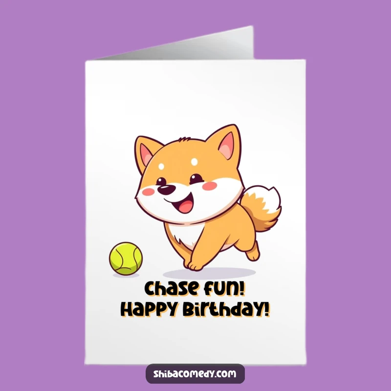 Exciting Free Printable Birthday Card: Wagging Shiba Inu Digital Download
