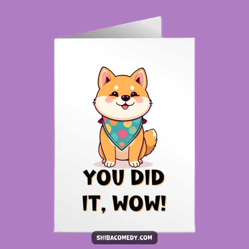Free Printable Shiba Inu Congrats Card: Proud Dog Poses, Downloadable DIY Celebration Gift