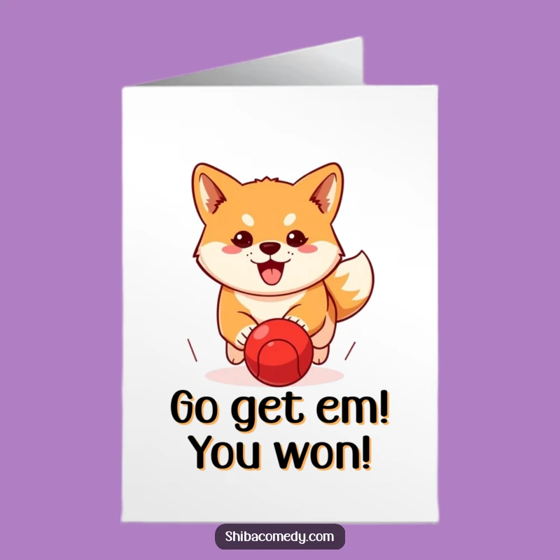 Free Printable Shiba Inu Congrats Card: Go-Getter Pup Funny Downloadable Gift