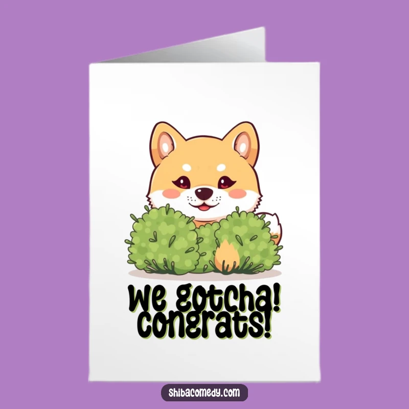 Free Printable Congrats Card: Sneaky Shiba, Downloadable Gift!