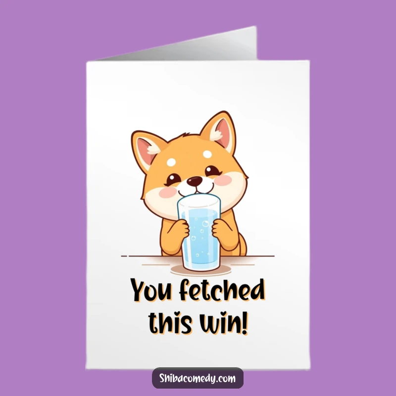 Free Printable Shiba Inu Congratulations Card for a Paws-itively Awesome Achievement!