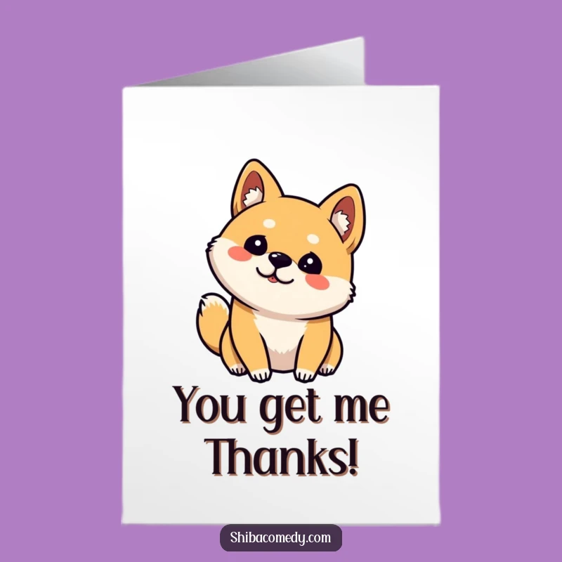 Free Printable Shiba Inu Thank You Card: Funny Downloadable Gift for Gratitude