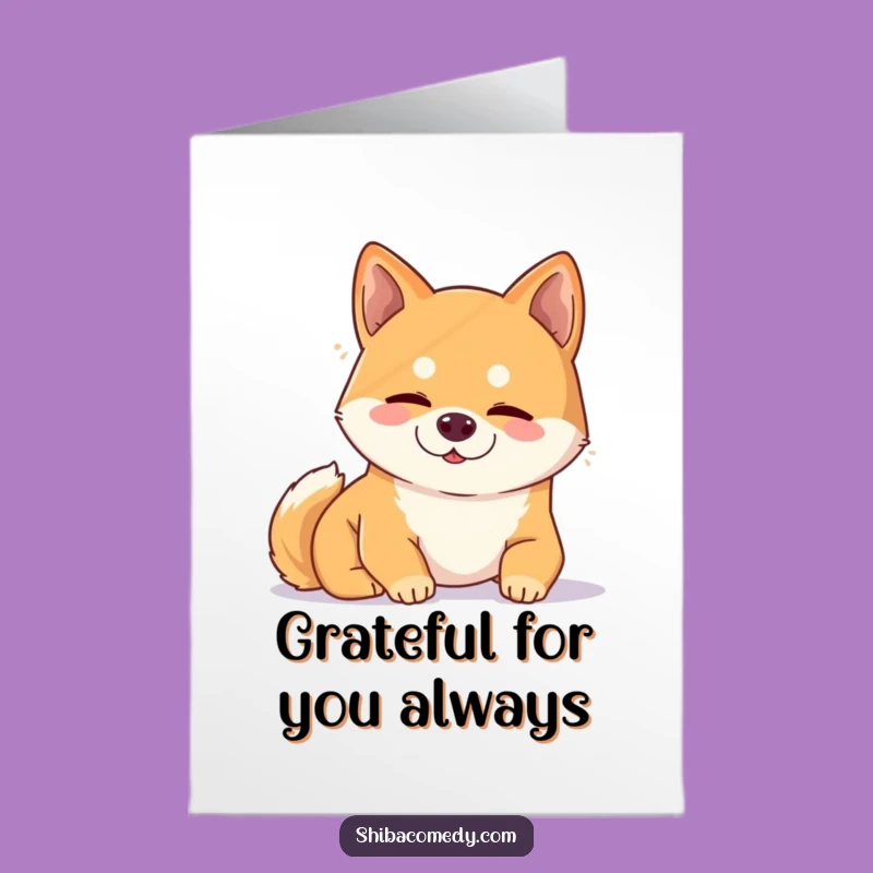 Free Printable Thank You Card: Snoozing Shiba Thanks, Humorous Downloadable Gift