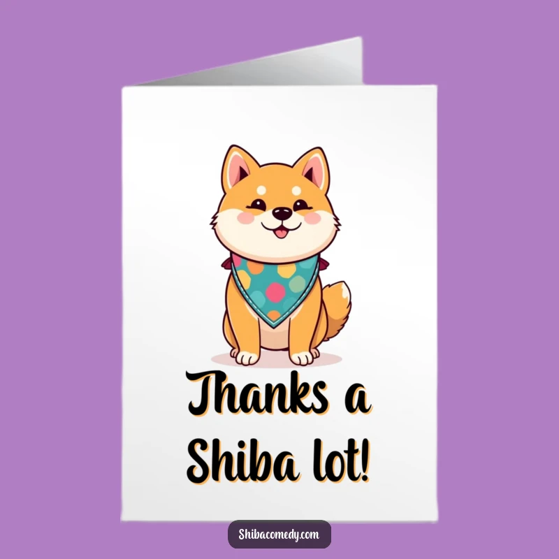 Free Printable Thank You Card: Proud Shiba Inu Expresses Gratitude, Funny Downloadable Gift