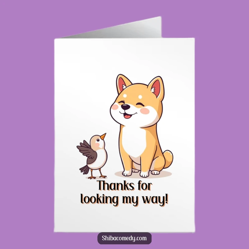 Free Printable Thank You Card: Grateful Shiba Inu, Downloadable Gift!