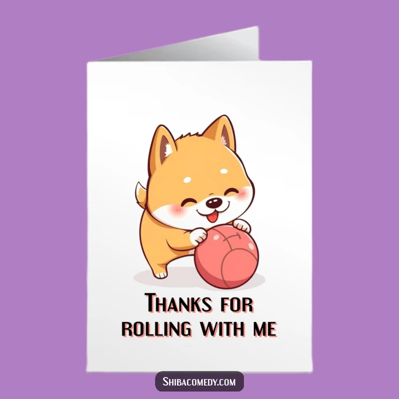 Playful Free Printable Shiba Inu Thank You Card - Downloadable Gift with a Nudge!