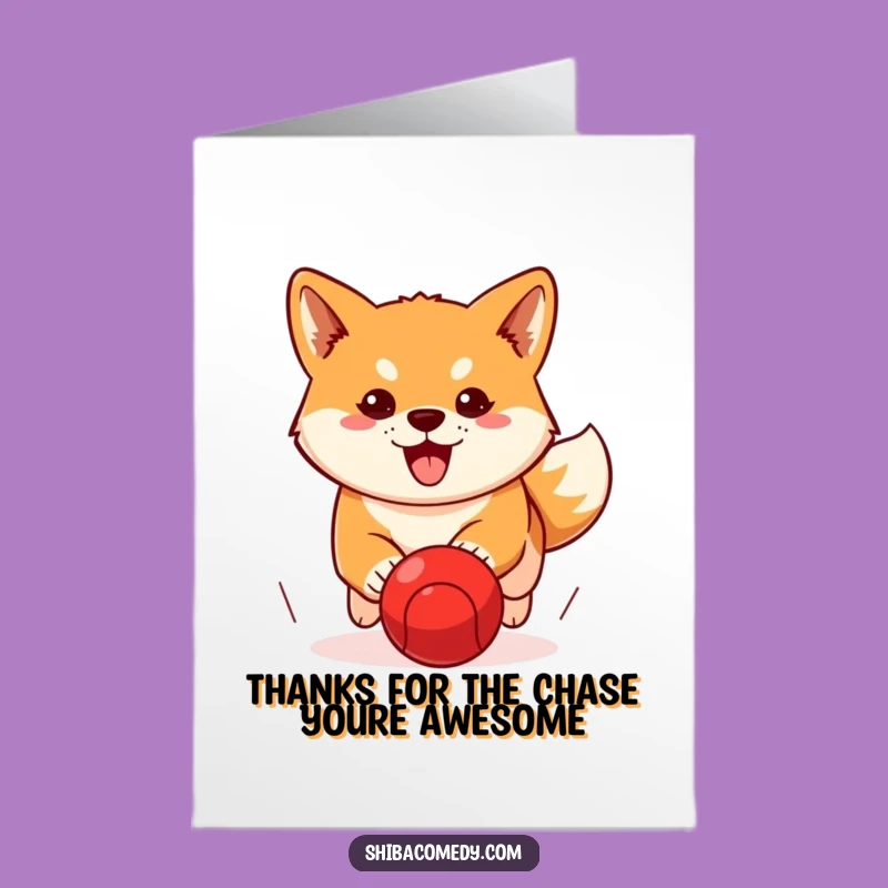 Free Printable Shiba Inu Thank You Card: Focused Pooch Funny Downloadable Gift