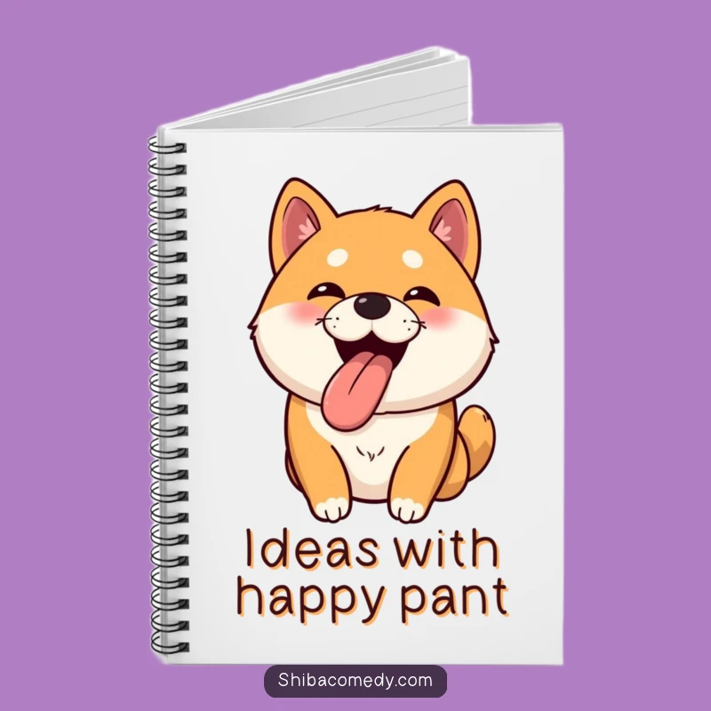 Funny Bouncy Shiba Inu Notebook: Happy Thoughts Journal, a Creative Funny Gift