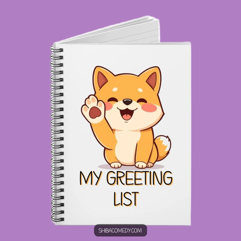 Funny Cheerful Shiba Inu Notebook: Friendly Thoughts Journal, a Creative Funny Gift
