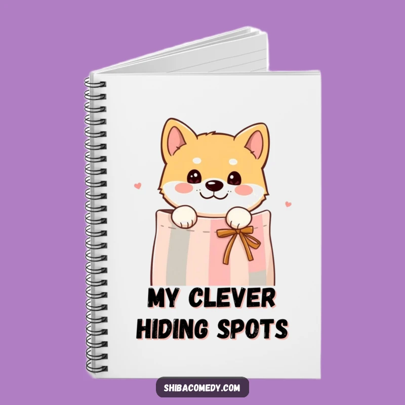 Funny Curious Shiba Inu Gift Bag Notebook - Intriguing Ideas Gift!