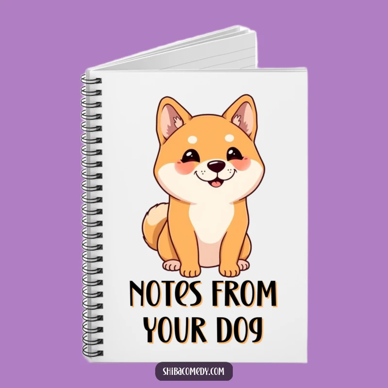 Funny Listening Shiba Inu Notebook: Cute Dog Journal, Perfect Funny Gift for Writers