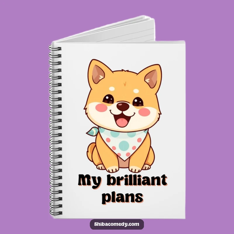 Funny Shiba Inu Bandana Notebook: Cute Dog Journal for Notes & Ideas Gift