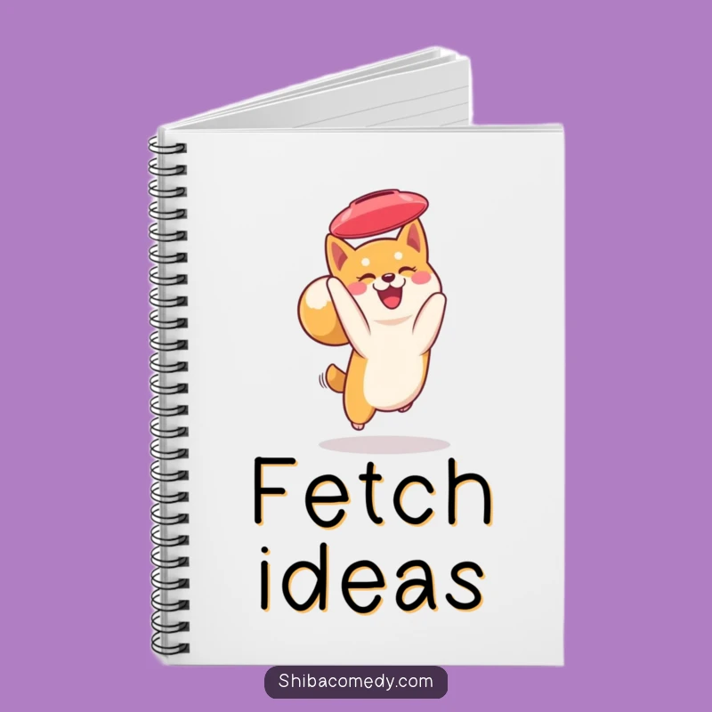 Funny Shiba Inu Frisbee Notebook: Dog's Catching Journal Gift