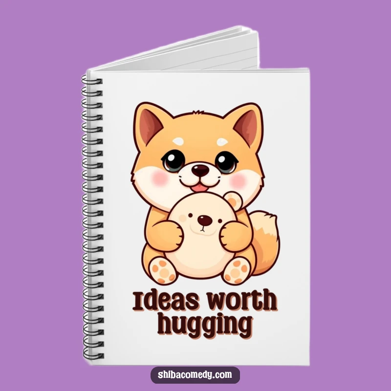 Funny Shiba Inu Notebook: Big Eyes, Plush Toy, Journal Gift for Dog Lovers