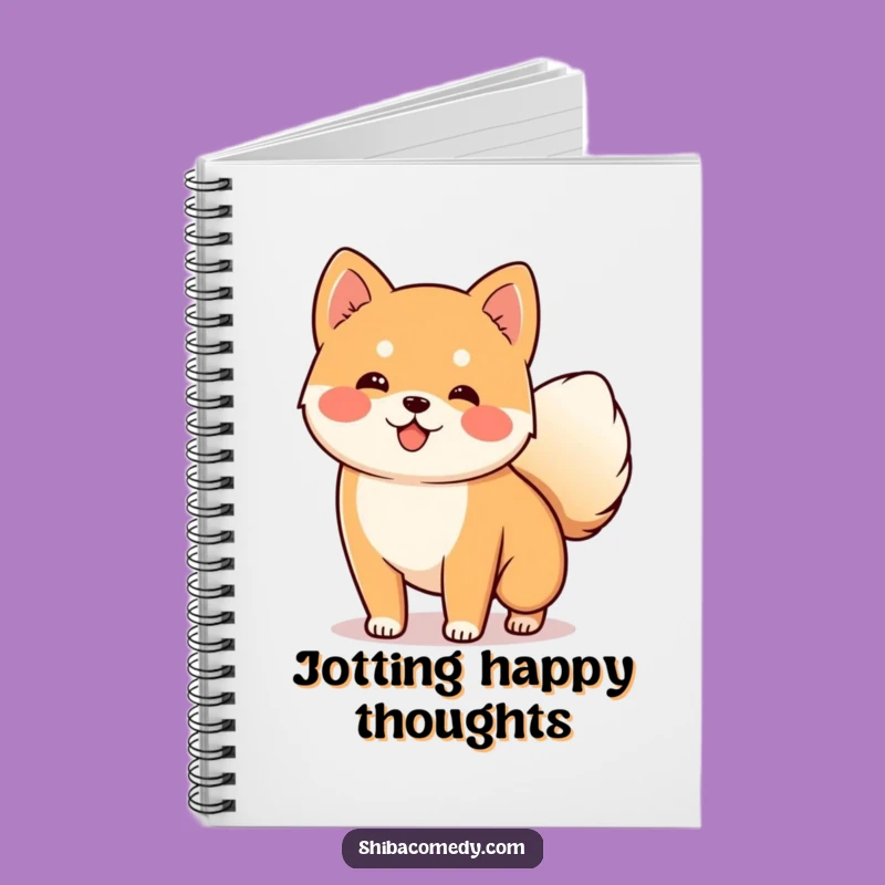 Funny Wagging Shiba Inu Tail Notebook: Happy Dog Journal for Notes Gift