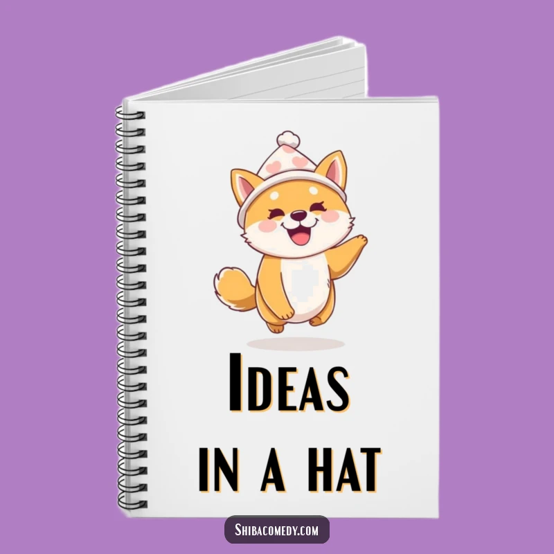 Funny Shiba Inu Hat Notebook - Exciting Dog Journal