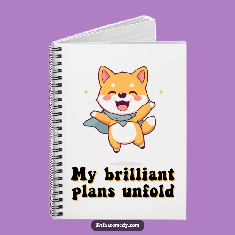 Funny Shiba Inu Cape Notebook: Jot Down Heroic Ideas