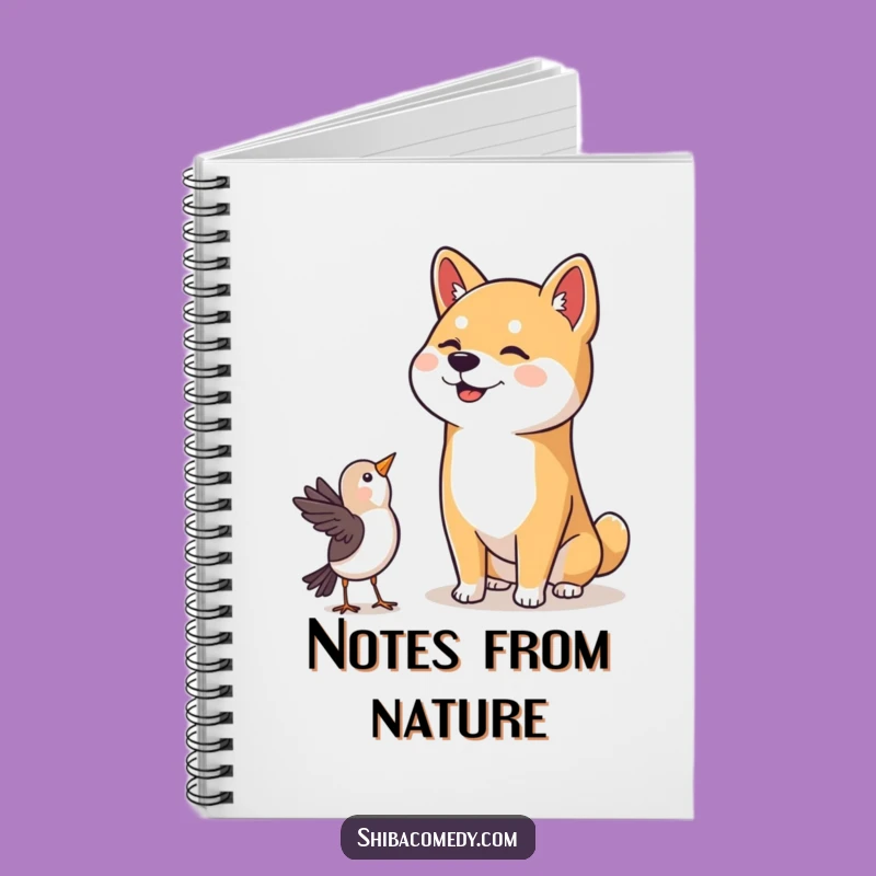 Funny Shiba Inu Head Tilt Notebook - Adorable Dog Journal