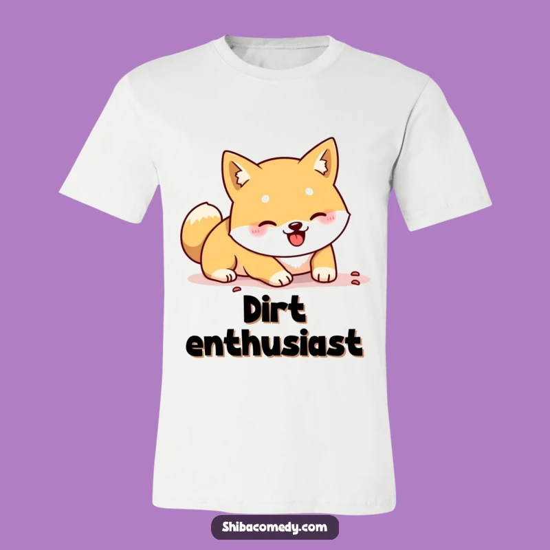 Funny Shiba Inu Digging T-Shirt - Energetic Pup, Perfect Hilarious Gift!