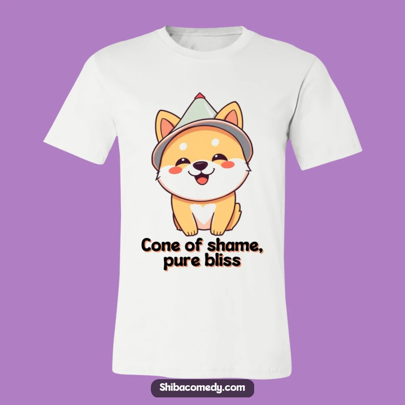 Funny Cone Hat Shiba Inu T-Shirt - Hilarious and Adorable Dog Lover Apparel