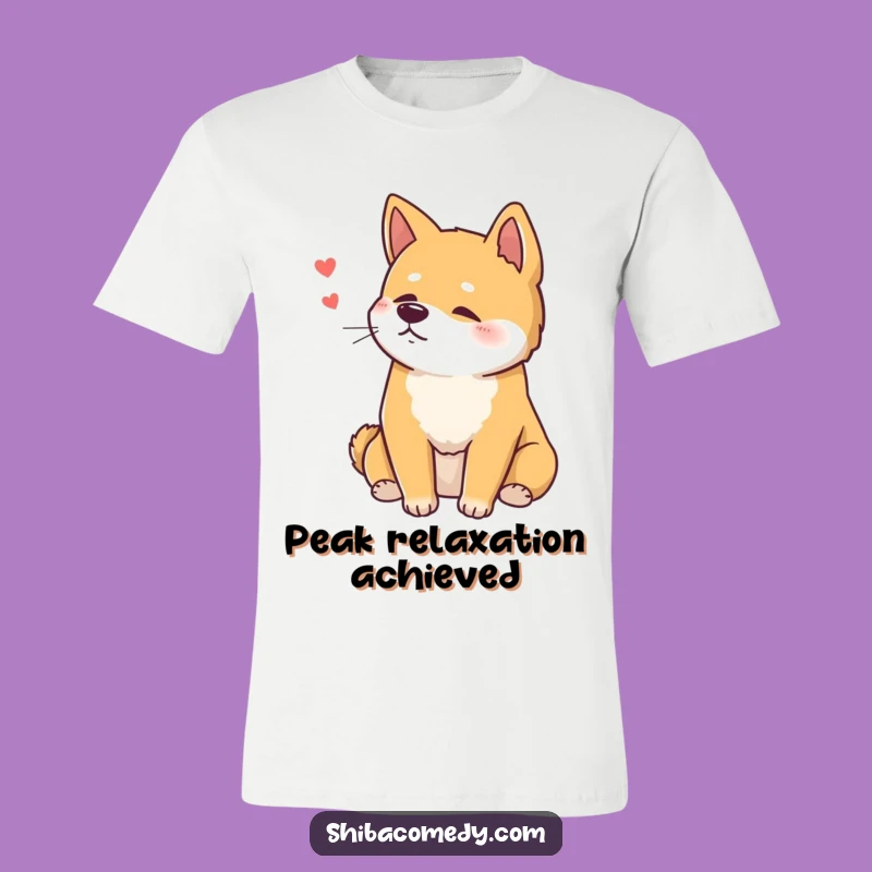 Funny Content Shiba Inu Sigh T-Shirt: Relaxed Dog Tee, Humorous Gift