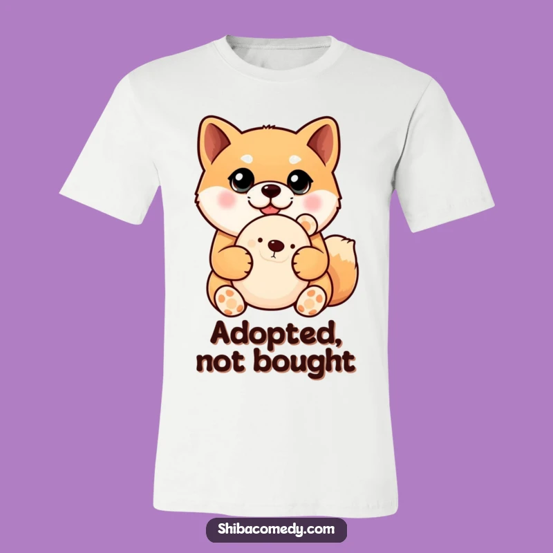 Funny Shiba Inu T-Shirt: Big Eyes, Plush Toy, Awesome Gift for Dog Moms