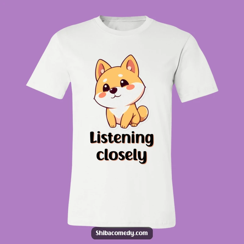 Funny Shiba Inu T-Shirt: Curious Head Tilt, Wear Your Inquisitive Style
