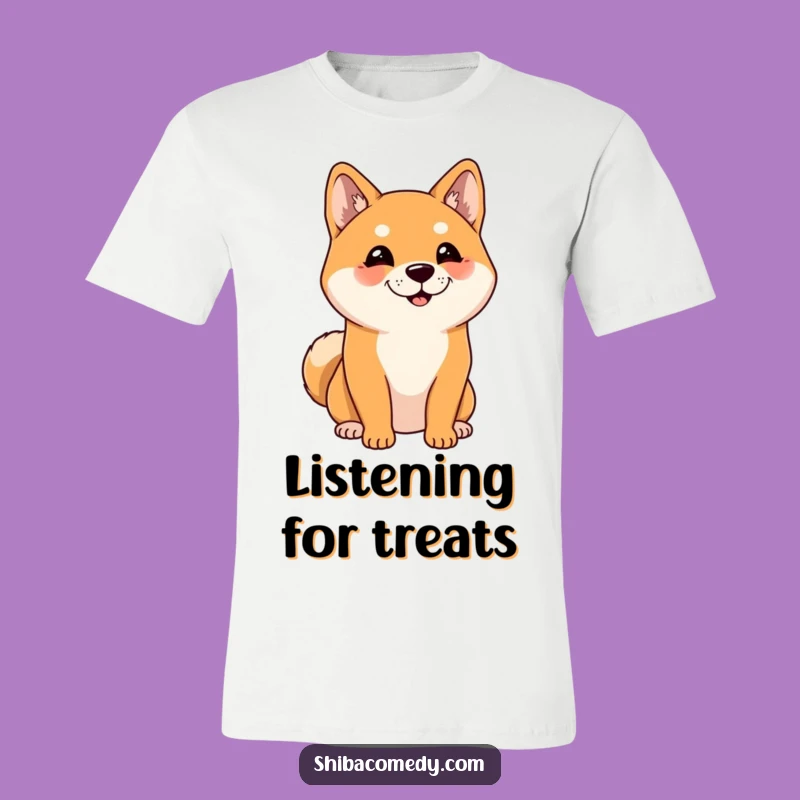 Funny Listening Shiba Inu T-Shirt: Adorable Dog Graphic Tee, Best Funny Gift for Shiba Owners