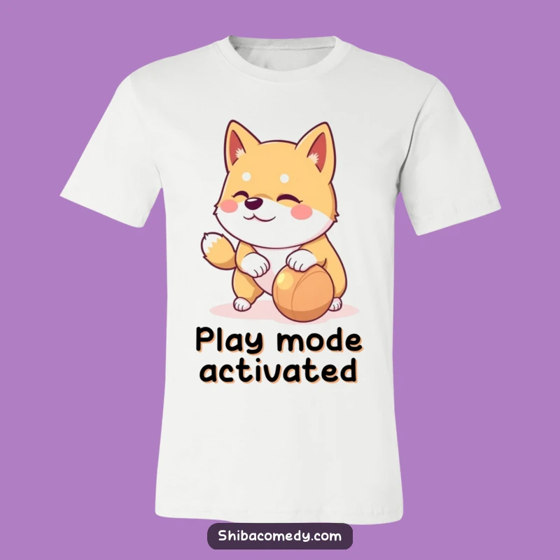 Funny Playful Shiba Inu T-Shirt: Nudge the Fun - Hilarious Gift Idea!