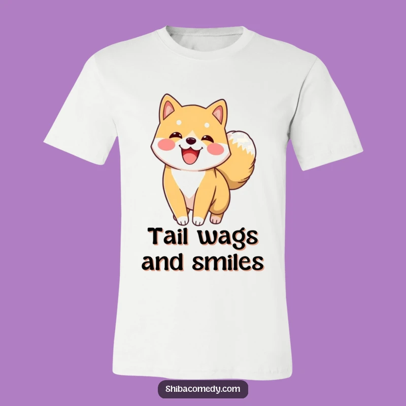 Funny Shiba Inu Tail Wag T-Shirt: Show Your Pup Love with Hilarious Style!