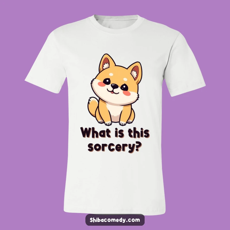 Funny Curious Shiba Inu T-Shirt - Head Tilt Dog Tee, Hilarious Gift Idea