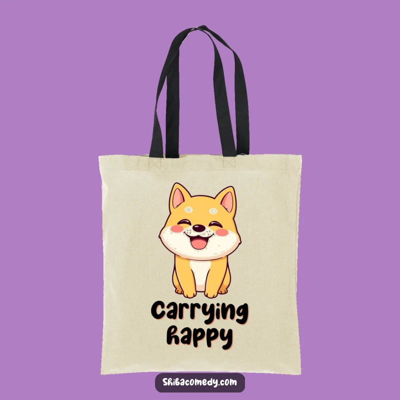 Funny Shiba Inu Tote Bag: Grinning Pant Style, Carry Your Sunshine