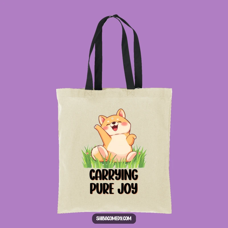 Funny Shiba Inu Rolling Tote Bag: Happy Dog Bag, Perfect Shopping Accessory Gift