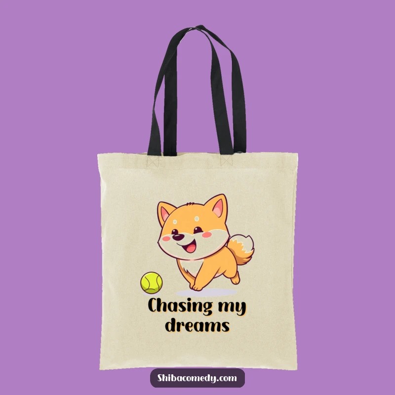 Funny Shiba Inu Fetch Tote Bag: Carry Your Playfulness with This Hilarious Accessory!