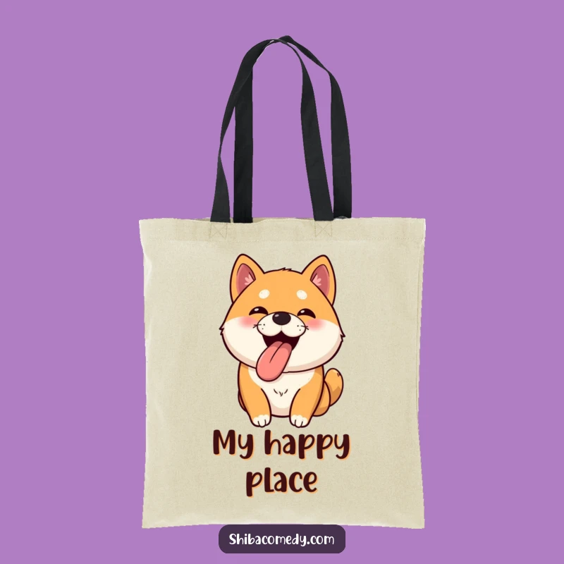 Funny Bouncy Shiba Inu Tote Bag: Happy Pup Carrier, a Practical Funny Gift