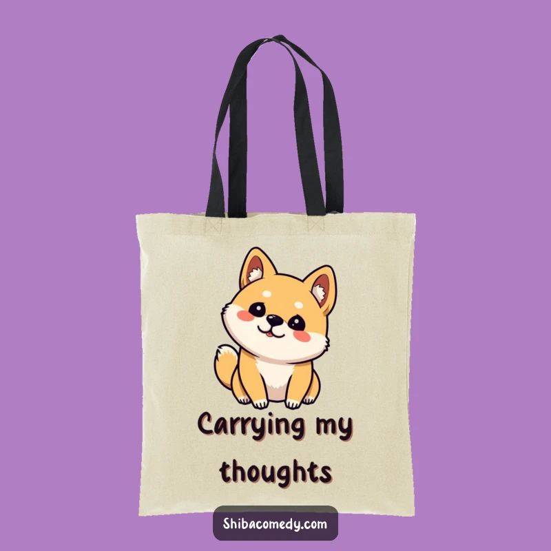 Funny Curious Shiba Inu Tote Bag - Stylish Head Tilt Dog Bag, Perfect Gift
