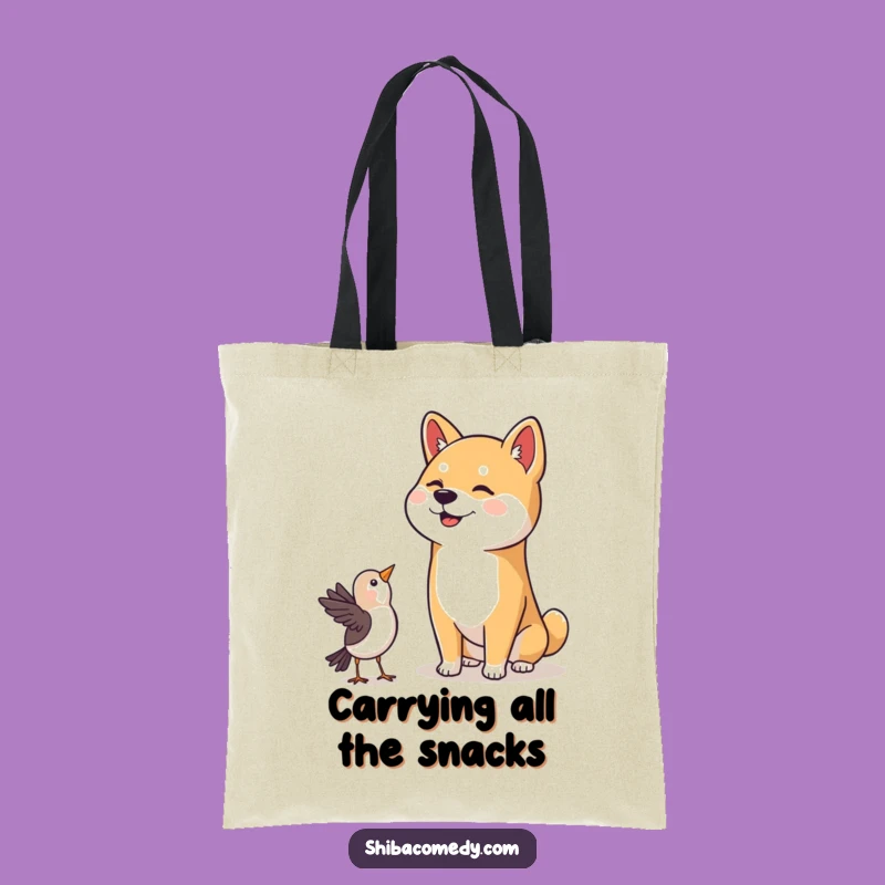 Funny Shiba Inu Head Tilt Tote Bag - Cute Dog Accessory Gift