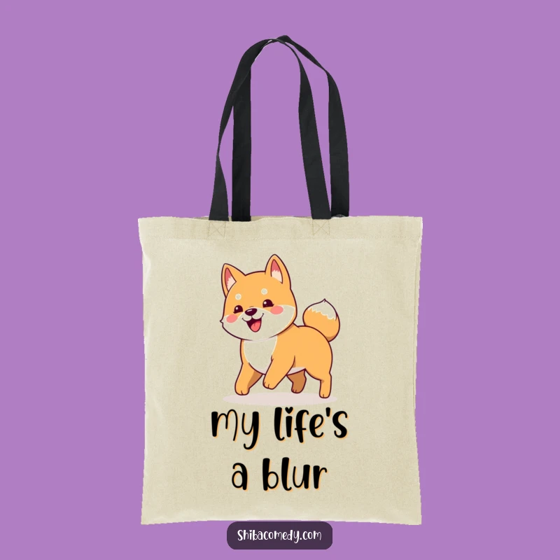 Funny Shiba Inu Tail Chaser Tote Bag: Carry Your Playful Spirit Everywhere!