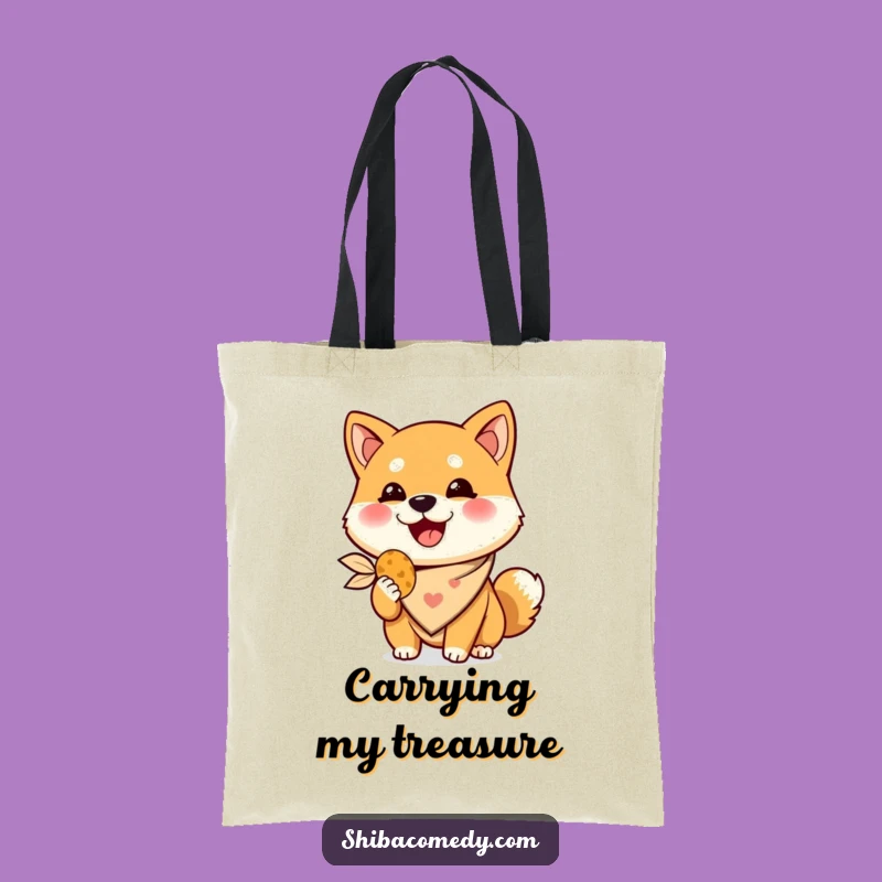 Funny Shiba Inu Treat Tote Bag: Happy Dog Bag, Perfect Shopping Accessory Gift