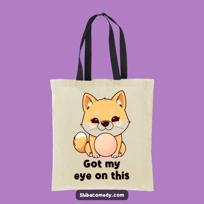 Funny Shiba Inu Balancing Ball Tote Bag: Carry Your Humor in Style