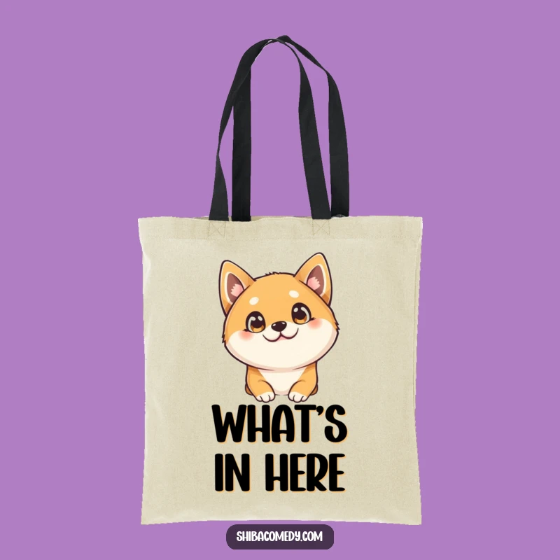 Funny Shiba Inu Head Tilt Tote Bag: Curious Dog Bag, Perfect Shopping Accessory Gift